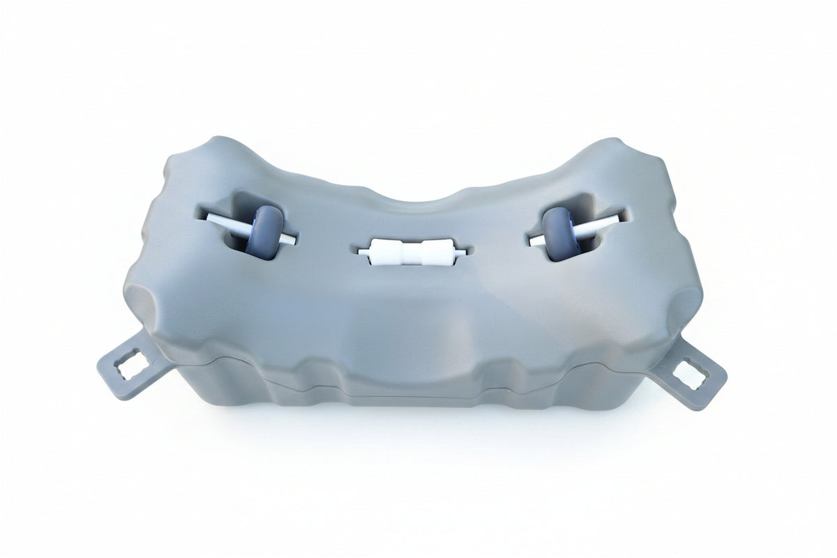 U shape float with soft wheels and a roller